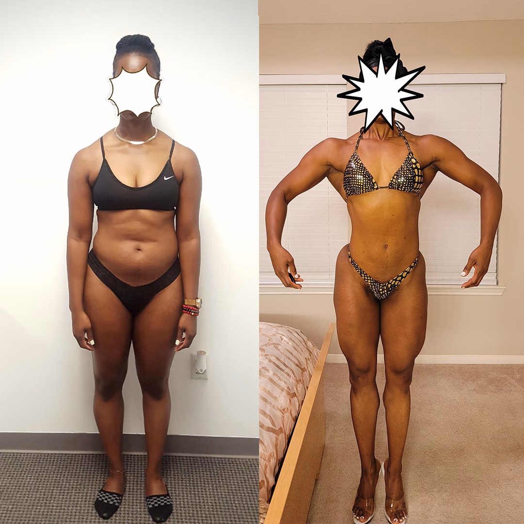 Roxstar Fitness client before and after transformation