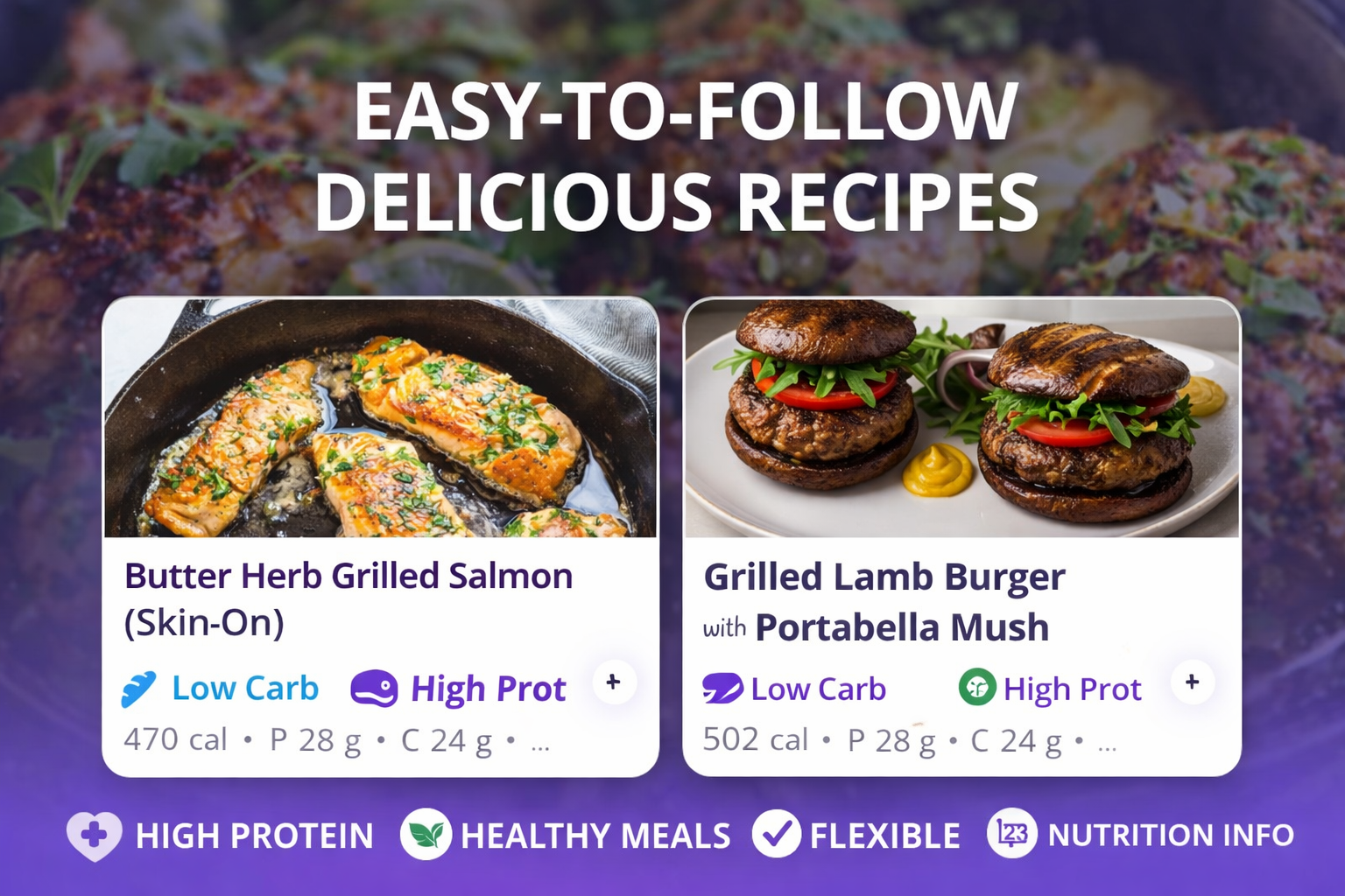 Easy-to-Follow Healthy Recipes Easy-to-follow high-protein healthy recipes and nutrition information